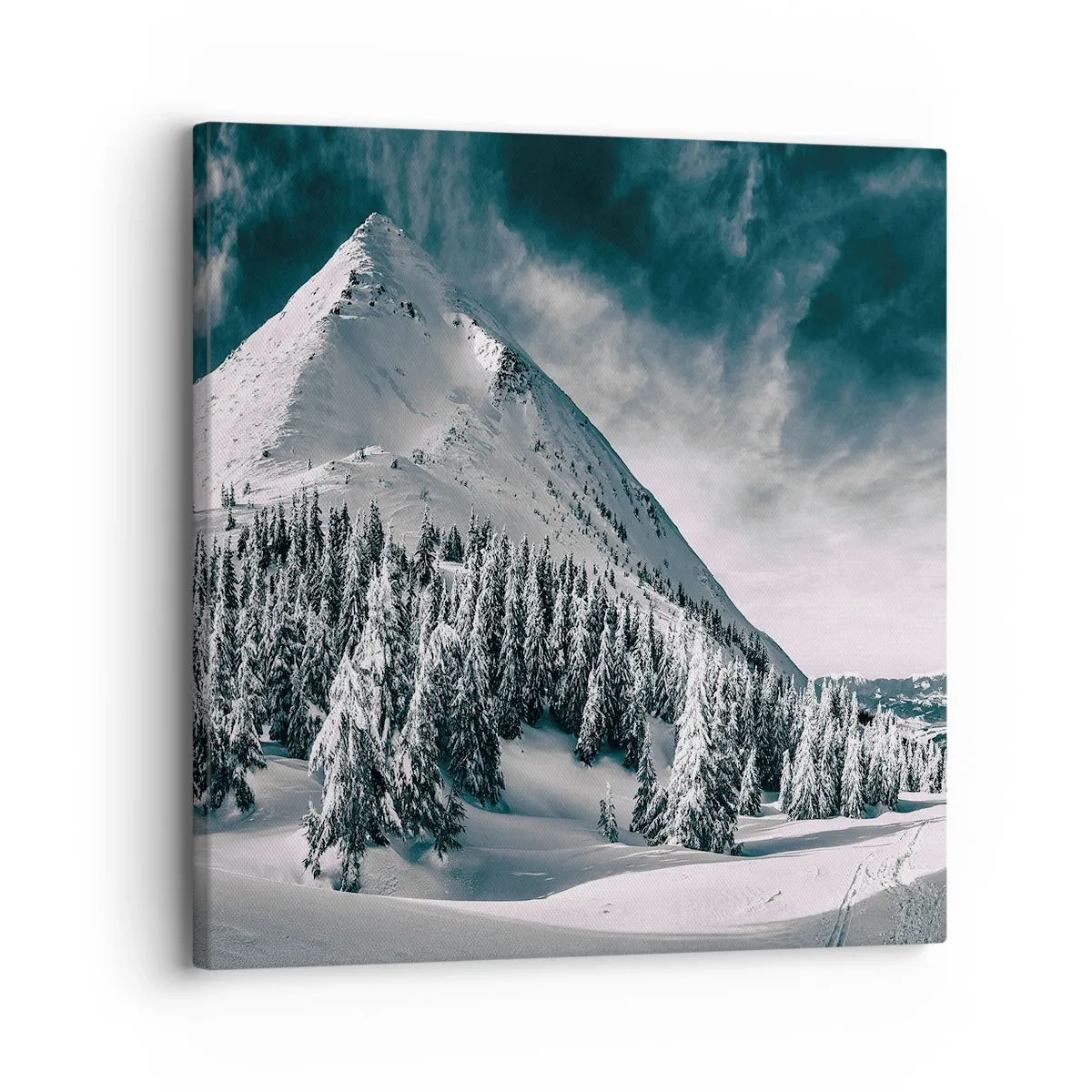 Quadro em tela - Terra de neve e gelo - 30x30 cm