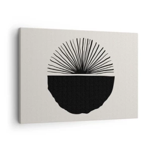 Quadro em tela - Motivo preto minimalista sobre fundo claro - 70x50cm - Uma gama de possibilidades - Decoração de parede moderna para a sala de estar e quarto ARTTOR