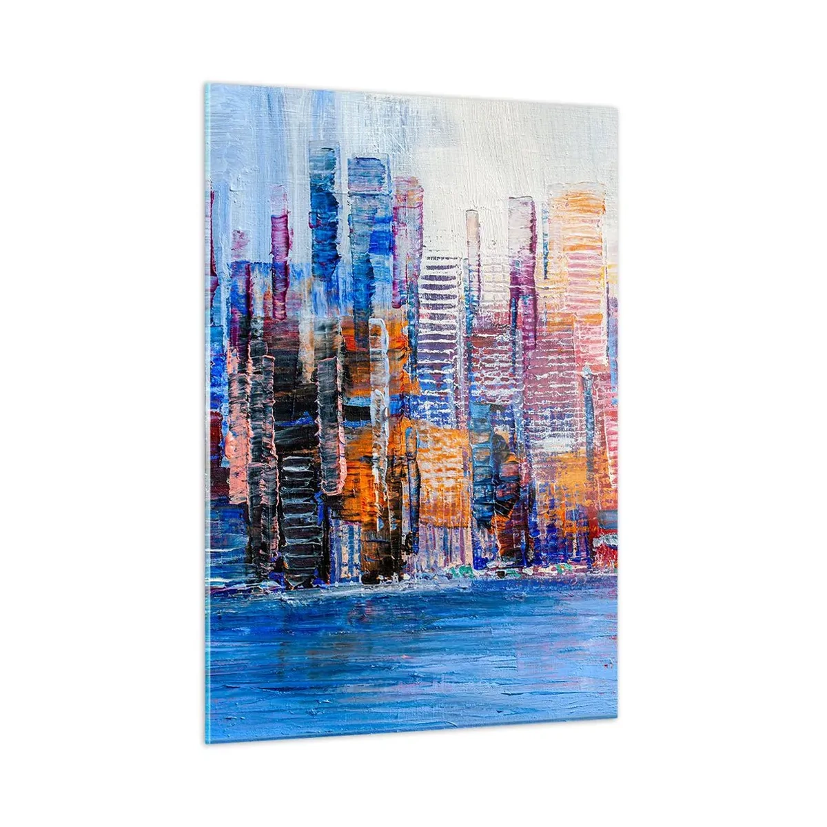 Quadro em vidro - Metrópole alegre - 50x70 cm