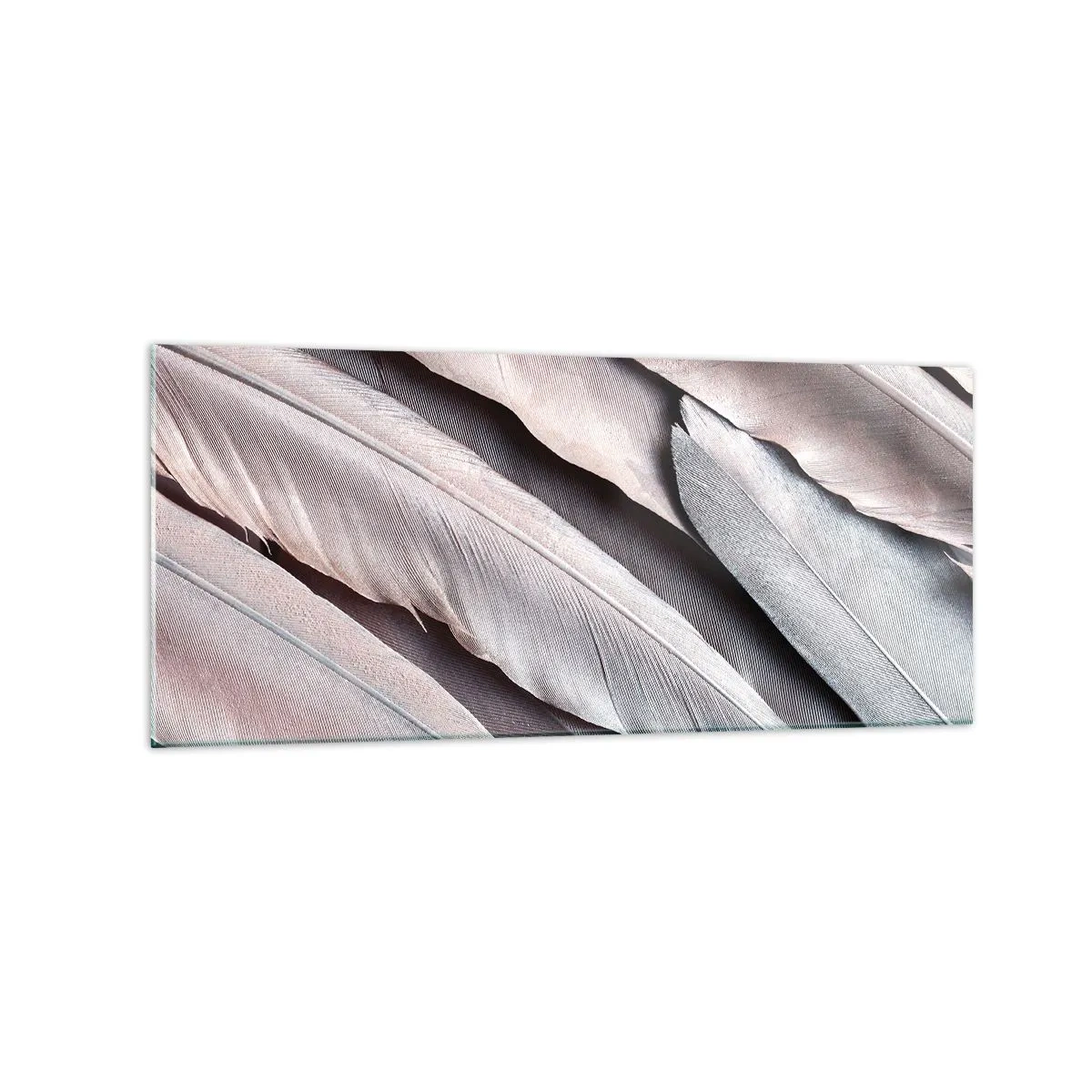 Quadro em vidro - Em prateado rosa - 120x50 cm