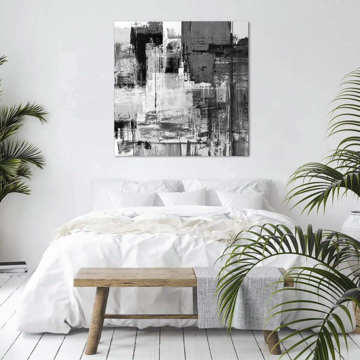 Quadro em tela - O cinza é lindo - 30x30 cm