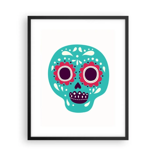 Pôster com moldura preta - Vida – diversão até a morte - 40x50 cm