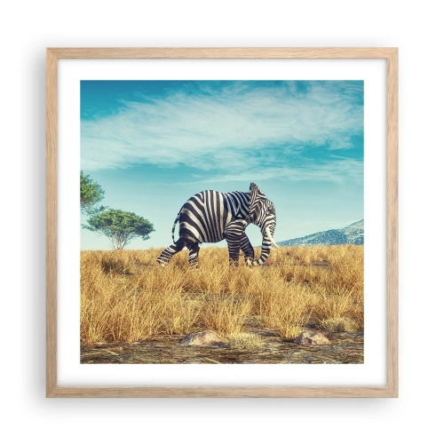 Pôster com moldura de carvalho claro - Cinza não está mais na moda - 50x50 cm