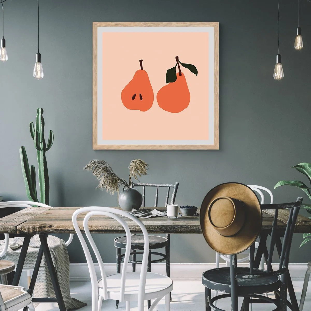 Pôster com moldura de carvalho claro - A própria doçura - 50x50 cm