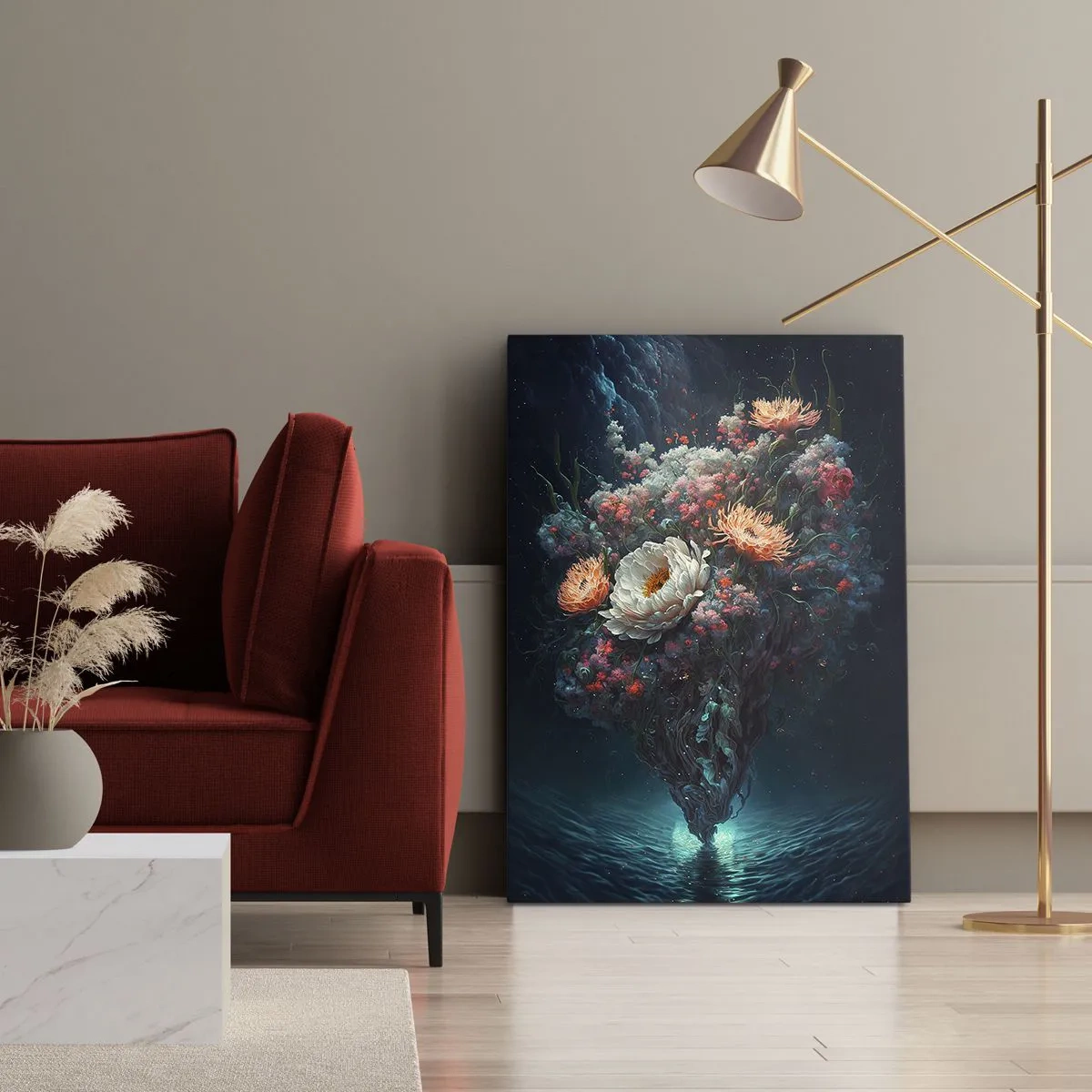 Quadro em tela - Um estranho jardim - 50x70 cm