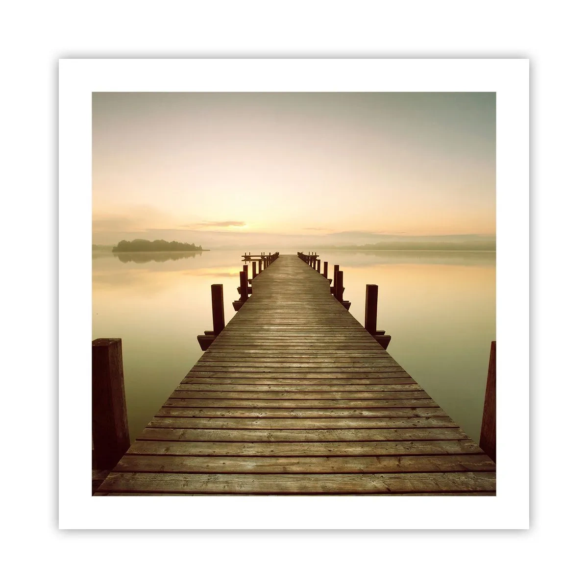 Pôster - Antes do amanhecer, nascer do sol, luz - 50x50 cm