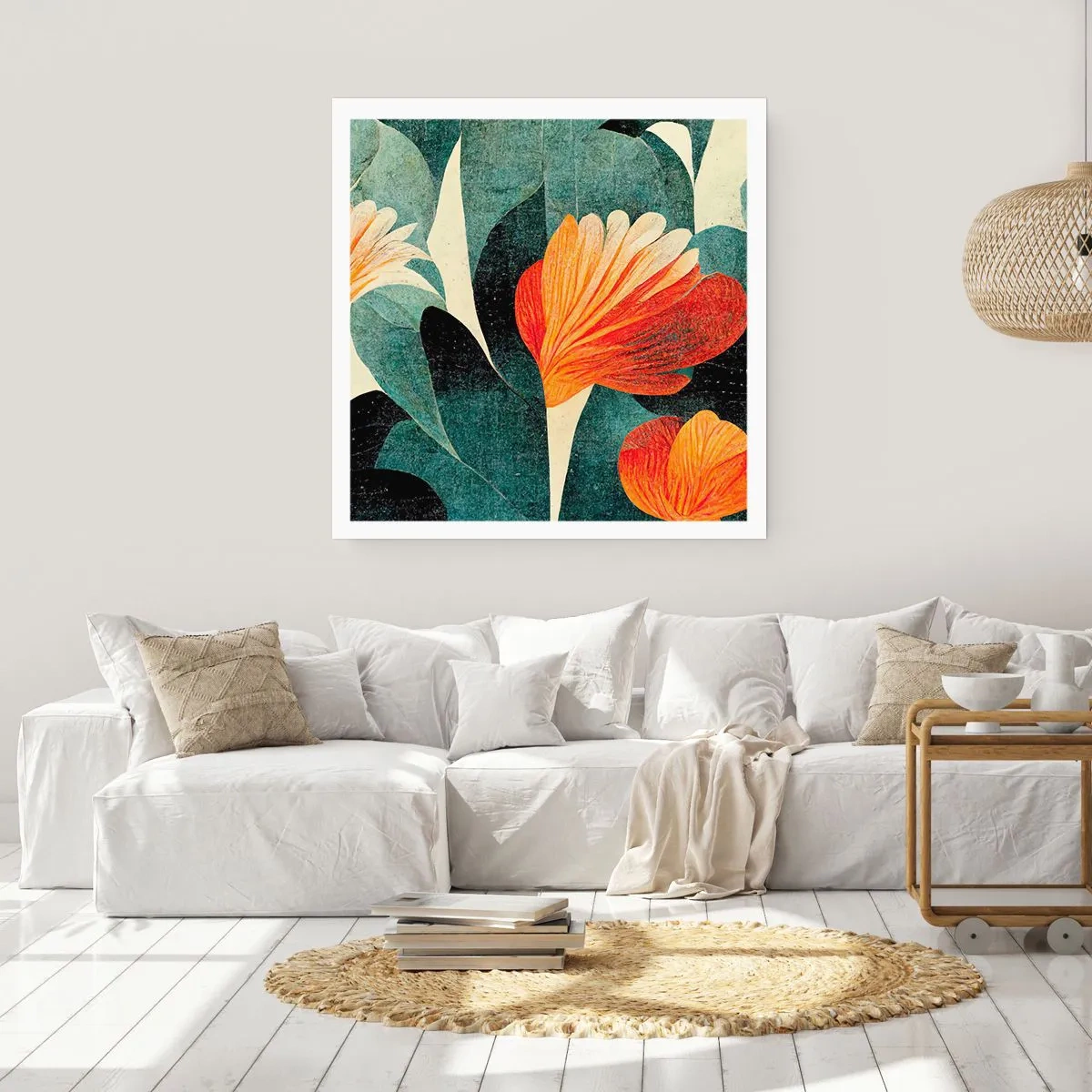 Pôster - O calor dos trópicos e o frescor da vegetação - 50x50 cm