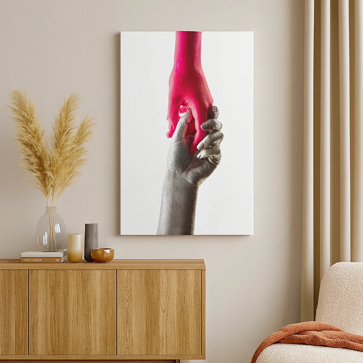 Quadro em tela - Juntos, mas diferentes - 50x70 cm