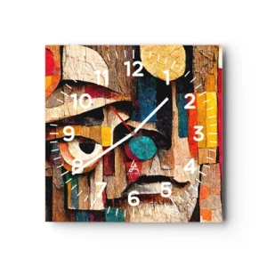 Relógio de parede - Relógio em vidro - Vejo-te... - 40x40 cm