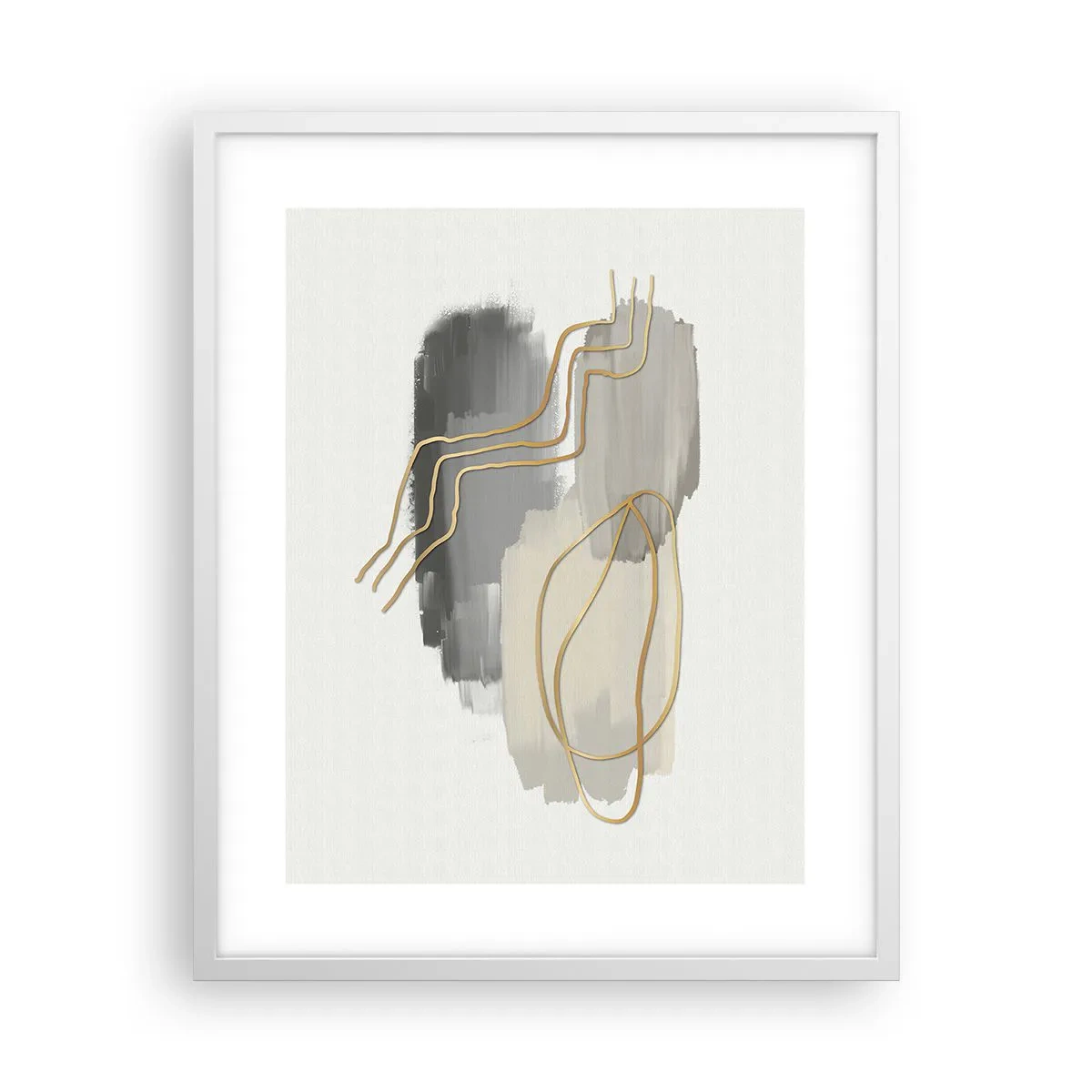 Pôster em moldura branca - Duração e movimento - 40x50 cm