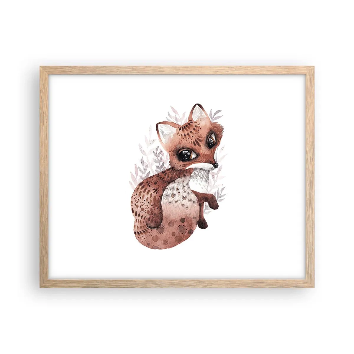 Pôster com moldura de carvalho claro - Como não amar - 50x40 cm