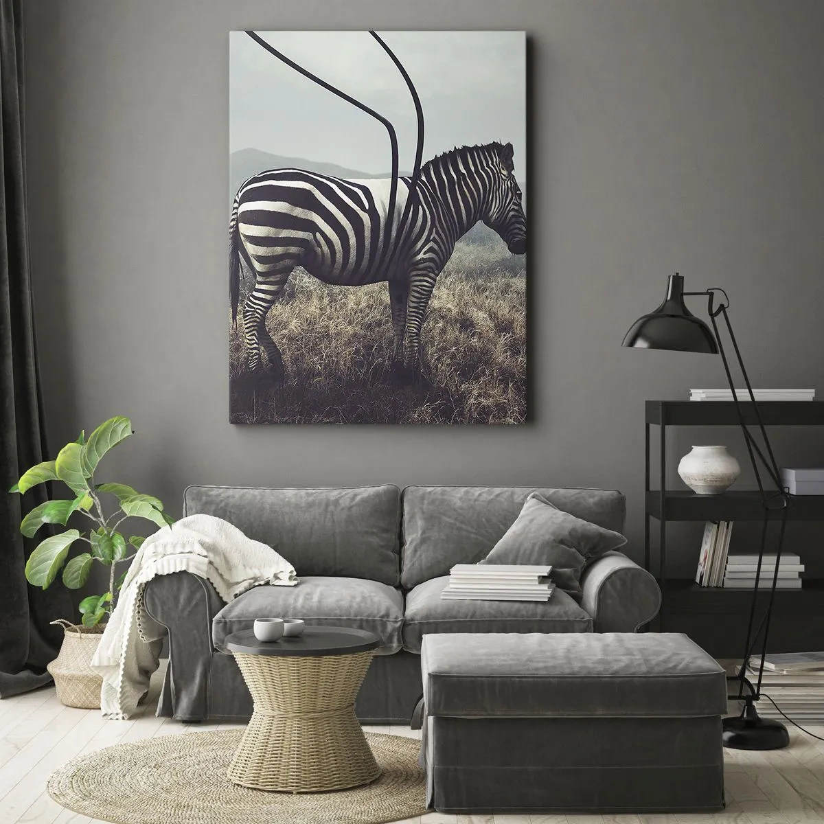 Quadro em tela - Atenção! Falha - 50x70 cm