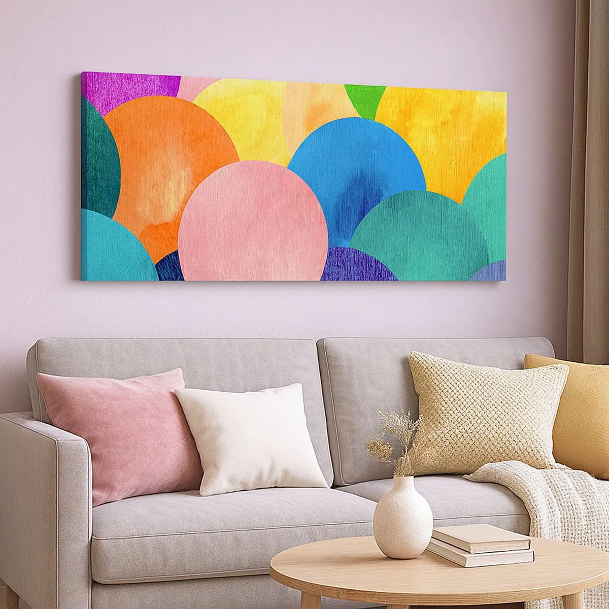 Quadro em tela - A plenitude original da vida - 100x40 cm