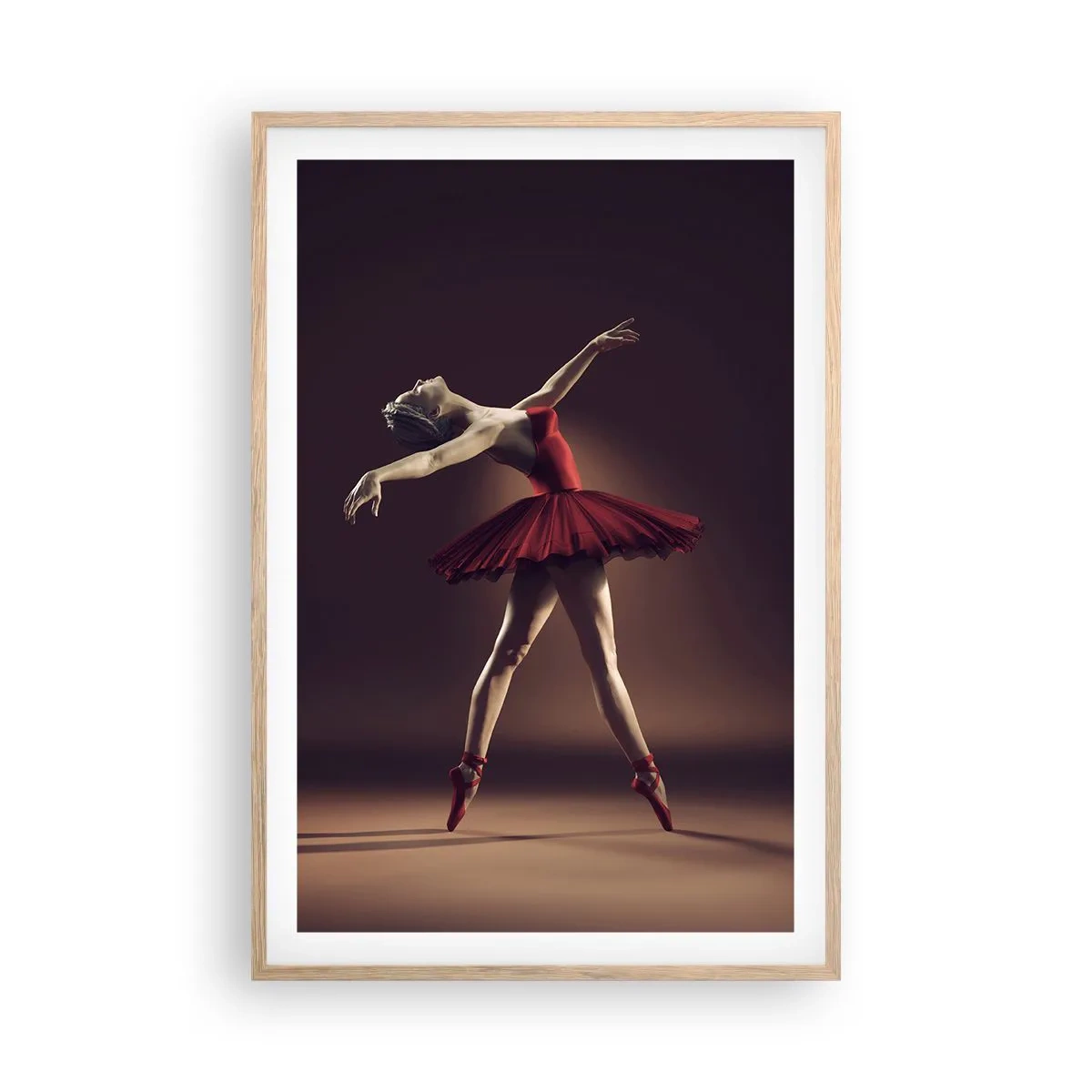 Pôster com moldura de carvalho claro - Prima ballerina - 61x91 cm