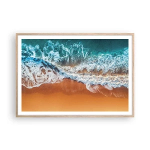 Pôster com moldura de carvalho claro - Sempre em par - 100x70 cm