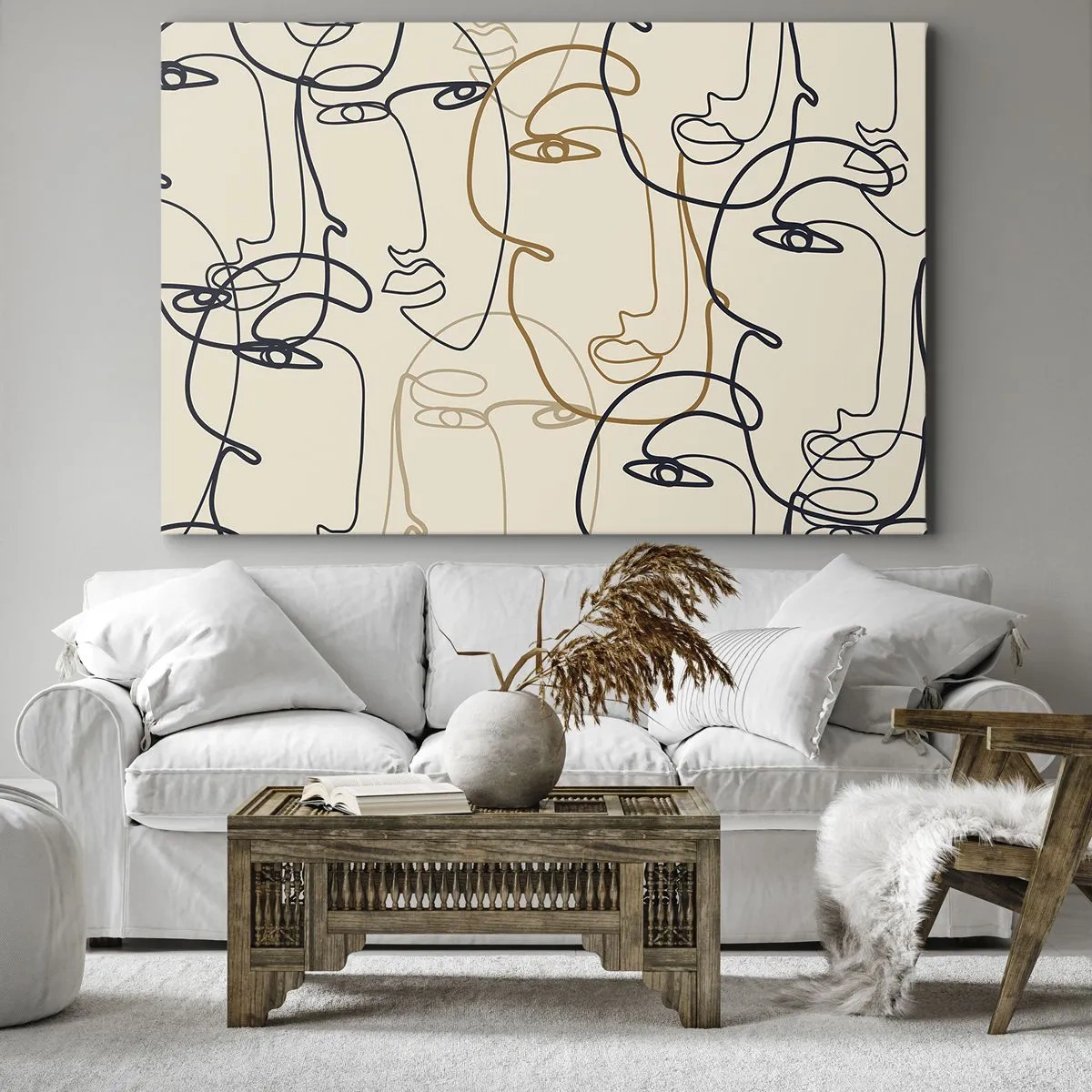 Quadro em tela - Retrato multiplicado - 120x80 cm