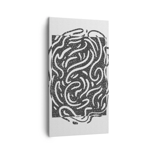 Quadro em tela - Resumo: dança da alegria - 45x80 cm