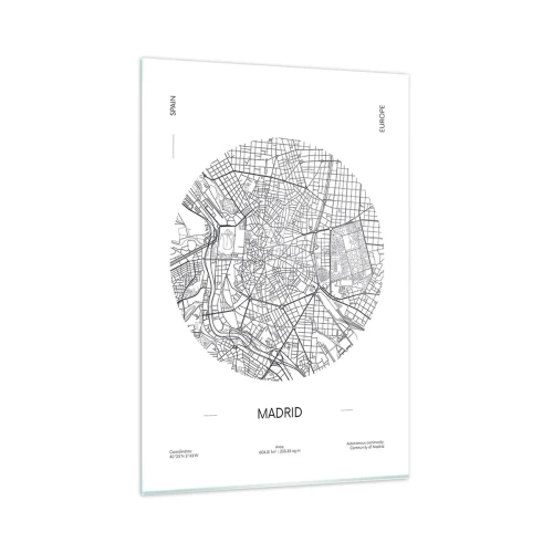 Quadro em vidro - Anatomia de Madri - 80x120 cm
