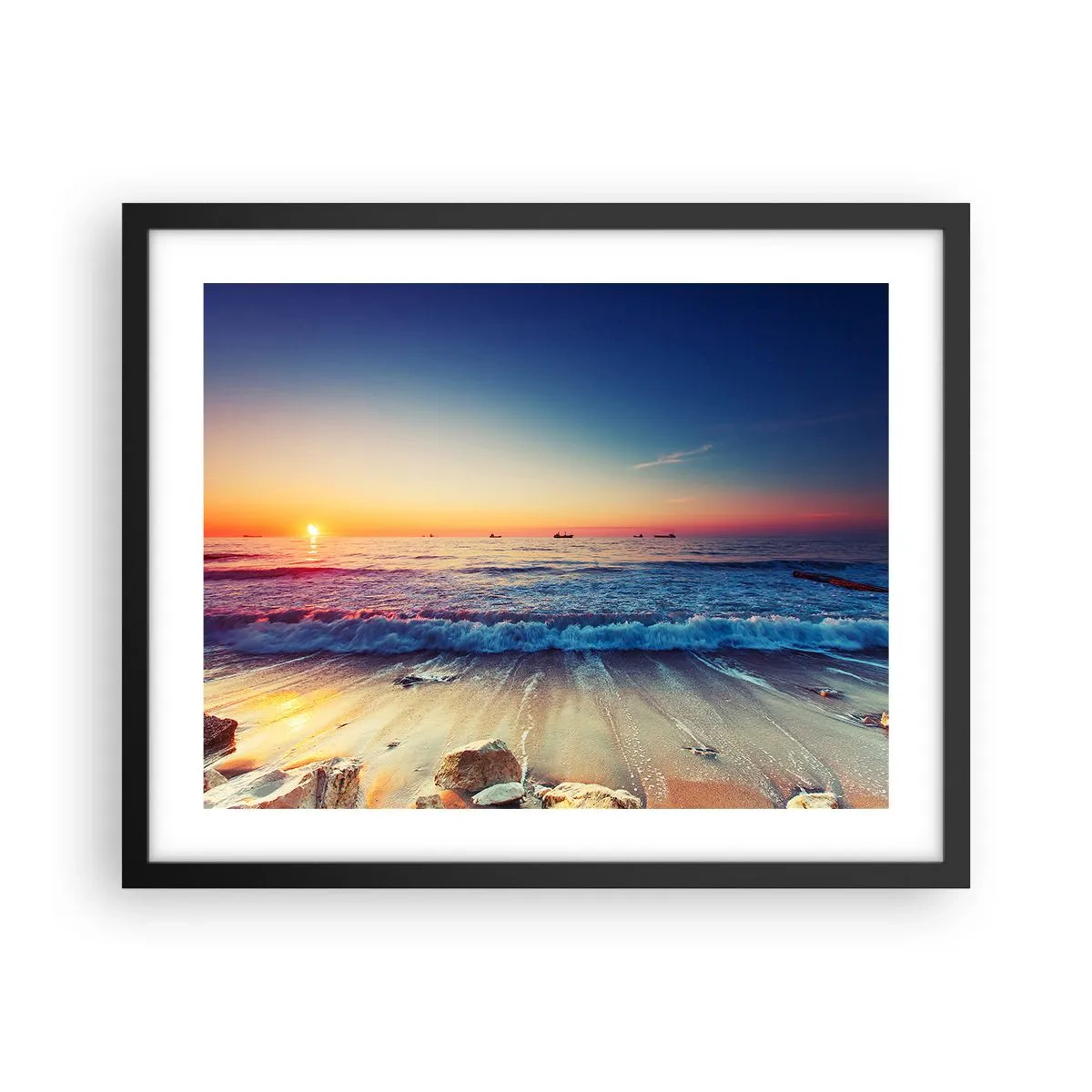 Pôster com moldura preta - E além do horizonte? - 50x40 cm