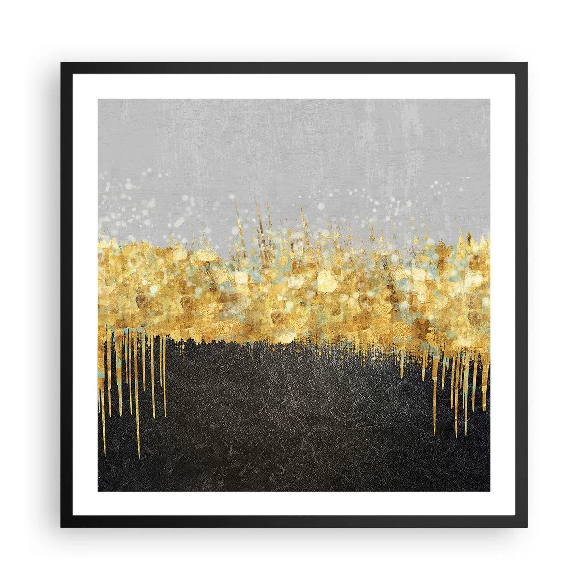 Pôster com moldura preta - Para dentro e para cima - 60x60 cm