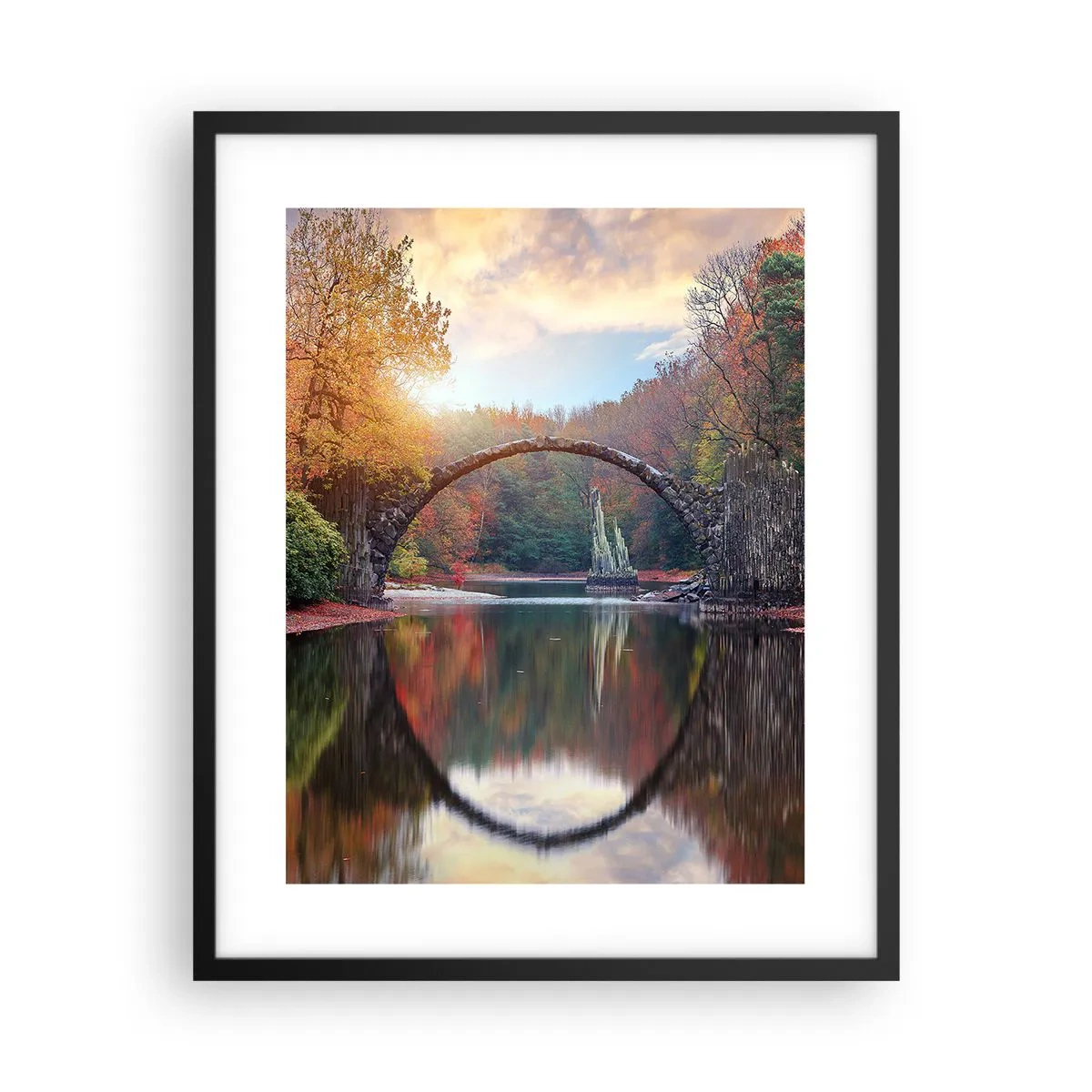 Pôster com moldura preta - Do outro lado do espelho - 40x50 cm