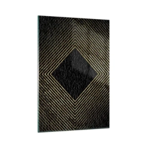 Quadro em vidro - Geometria em estilo glamoroso - 80x120 cm