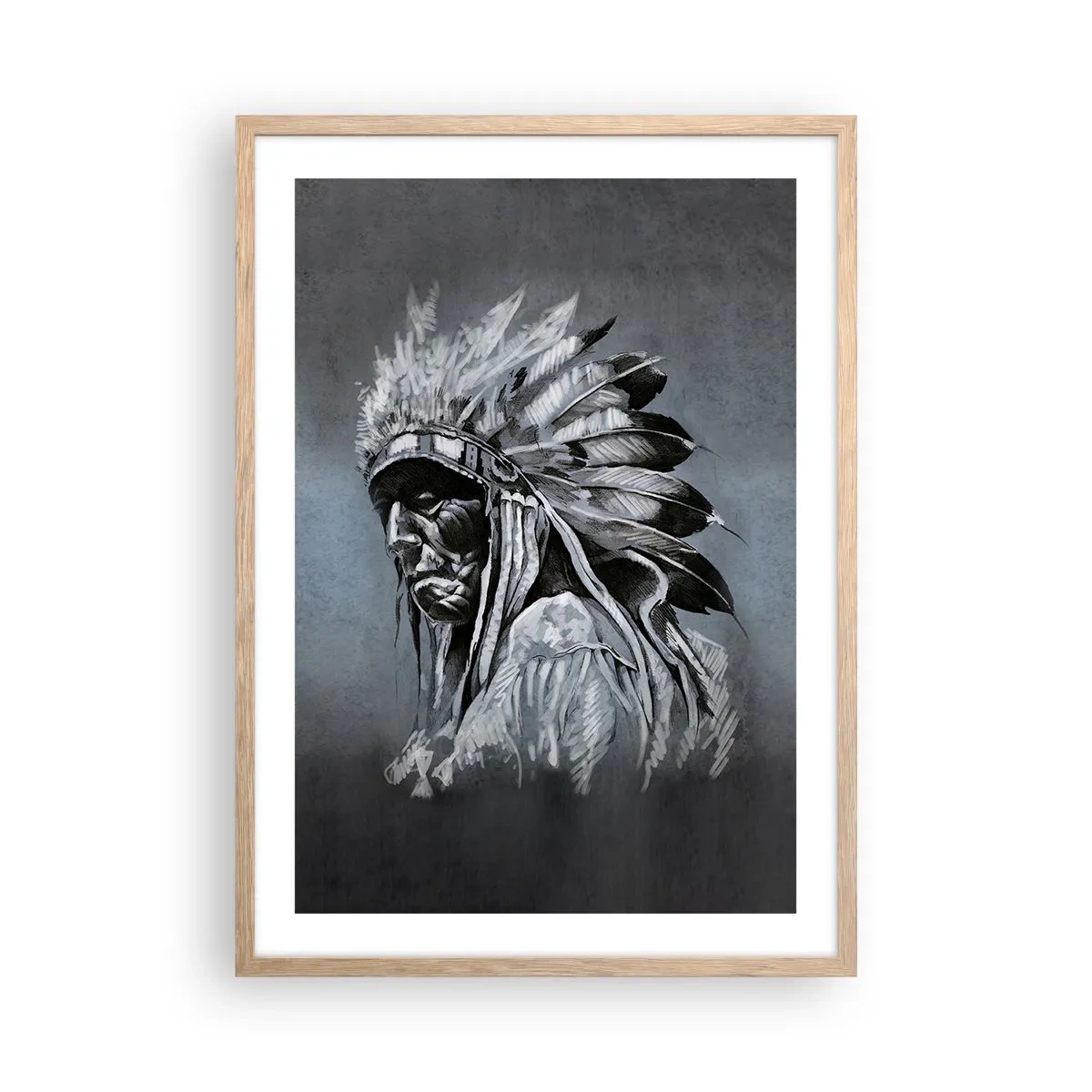 Pôster com moldura de carvalho claro - De volta às raízes - 50x70 cm