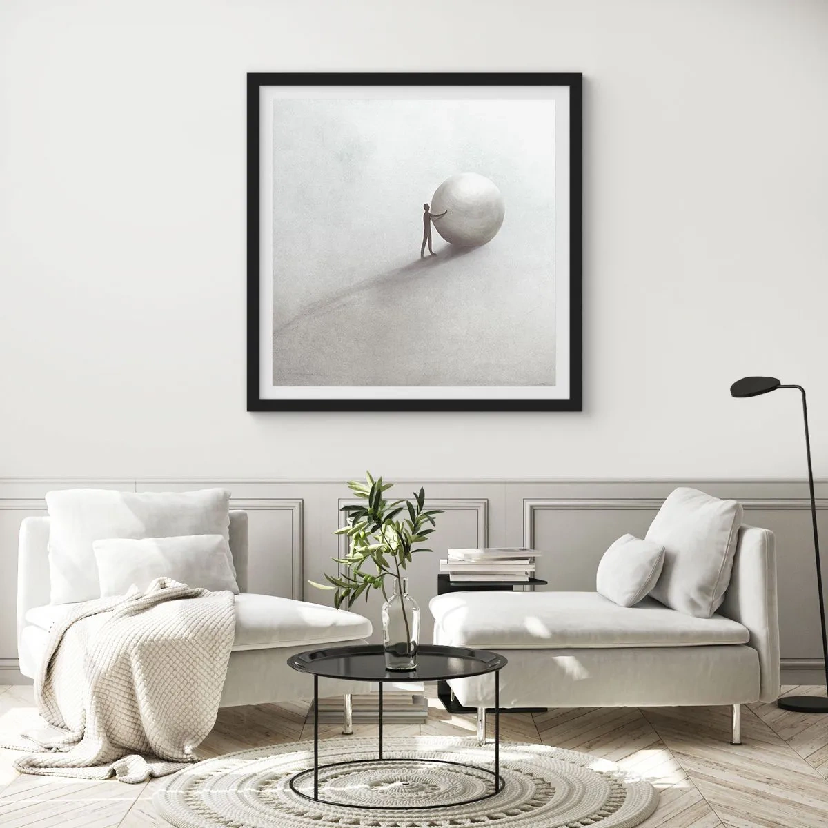 Pôster com moldura preta - O Jogo da Vida - 40x40 cm