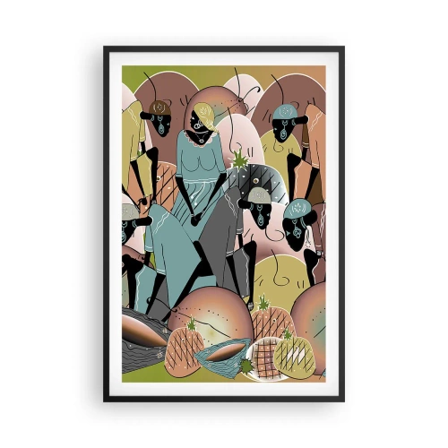 Pôster com moldura preta - Uma grande festa se aproxima - 61x91 cm