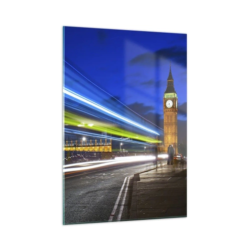 Quadro em vidro - Sob o olhar atento do Big Ben - 50x70 cm