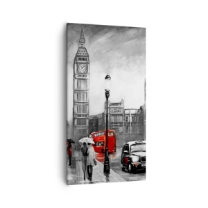 Quadro em tela - Não é uma cidade cinzenta - 55x100 cm