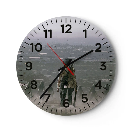 Relógio de parede - Relógio em vidro - O último justo? - 40x40 cm