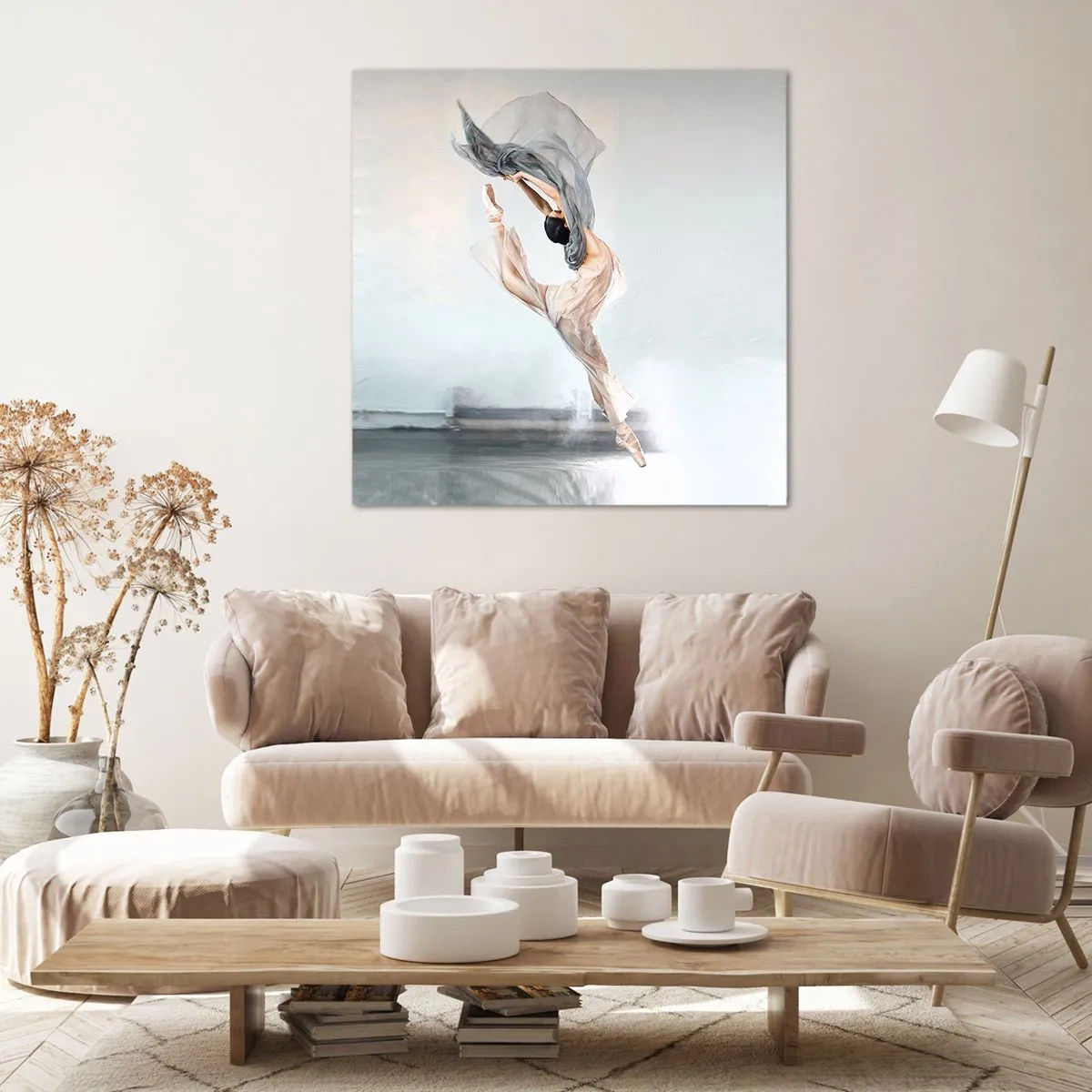 Quadro em tela - Na exultação da dança - 60x60 cm