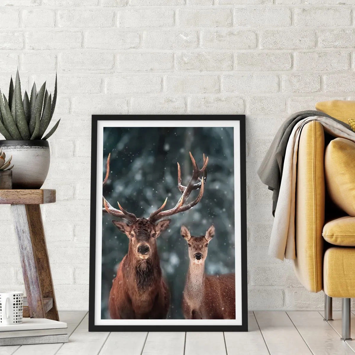 Pôster com moldura preta - O senhor da floresta com sua esposa - 61x91 cm