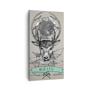 Quadro em tela - A Visão de Santo Hubertus - 55x100 cm