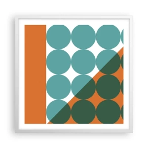 Pôster em moldura branca - Para cima e na diagonal - 60x60 cm