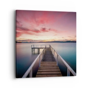 Quadro em tela - A chama suave da noite - 40x40 cm