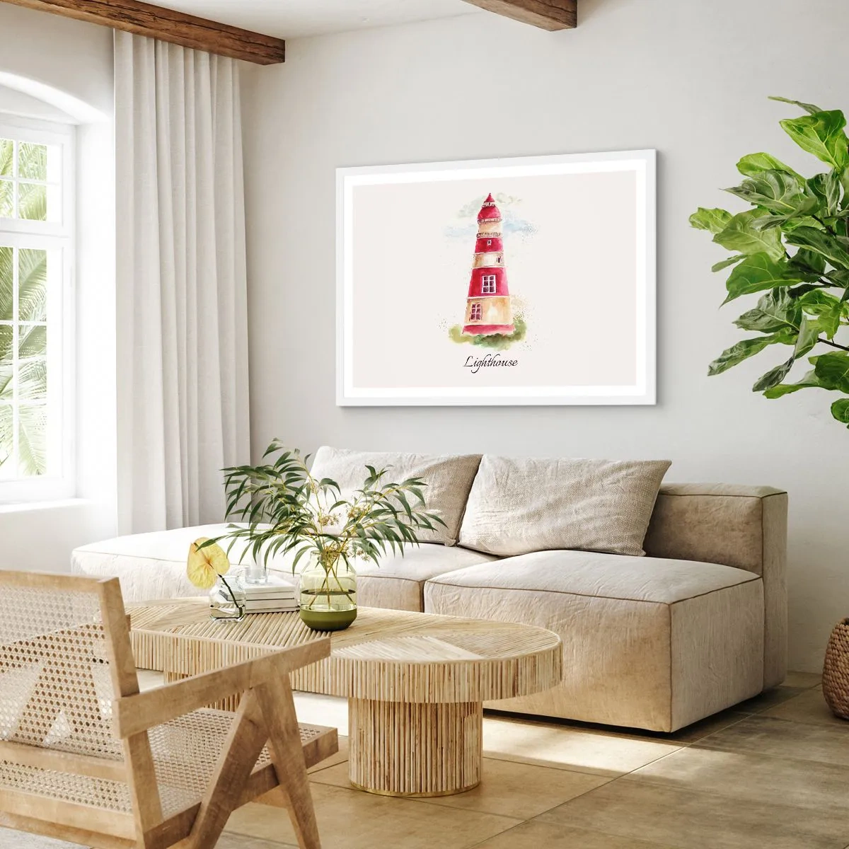 Pôster em moldura branca - Sempre há clima - 100x70 cm