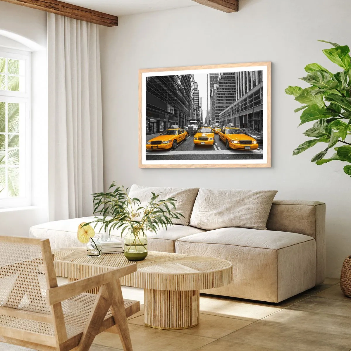 Pôster com moldura de carvalho claro - Somos a cor da cidade - 70x50 cm