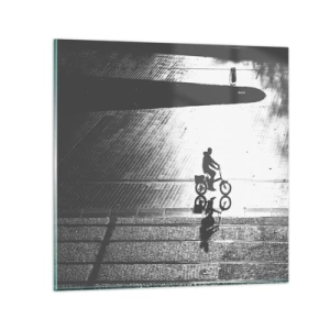 Quadro em vidro - Em frente, pela cidade - 50x50 cm