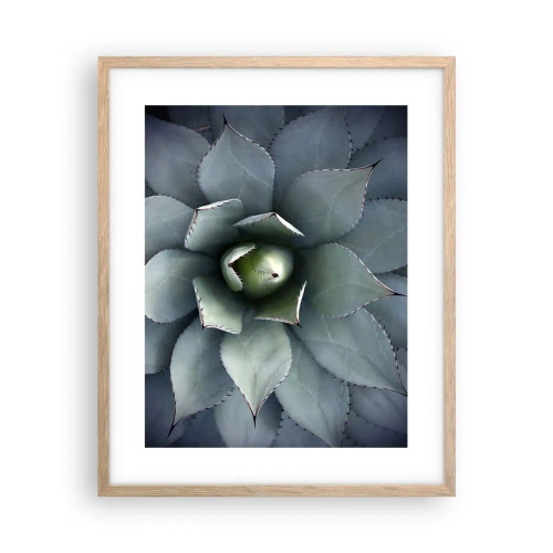 Pôster com moldura de carvalho claro - Atrai e adverte - 40x50 cm