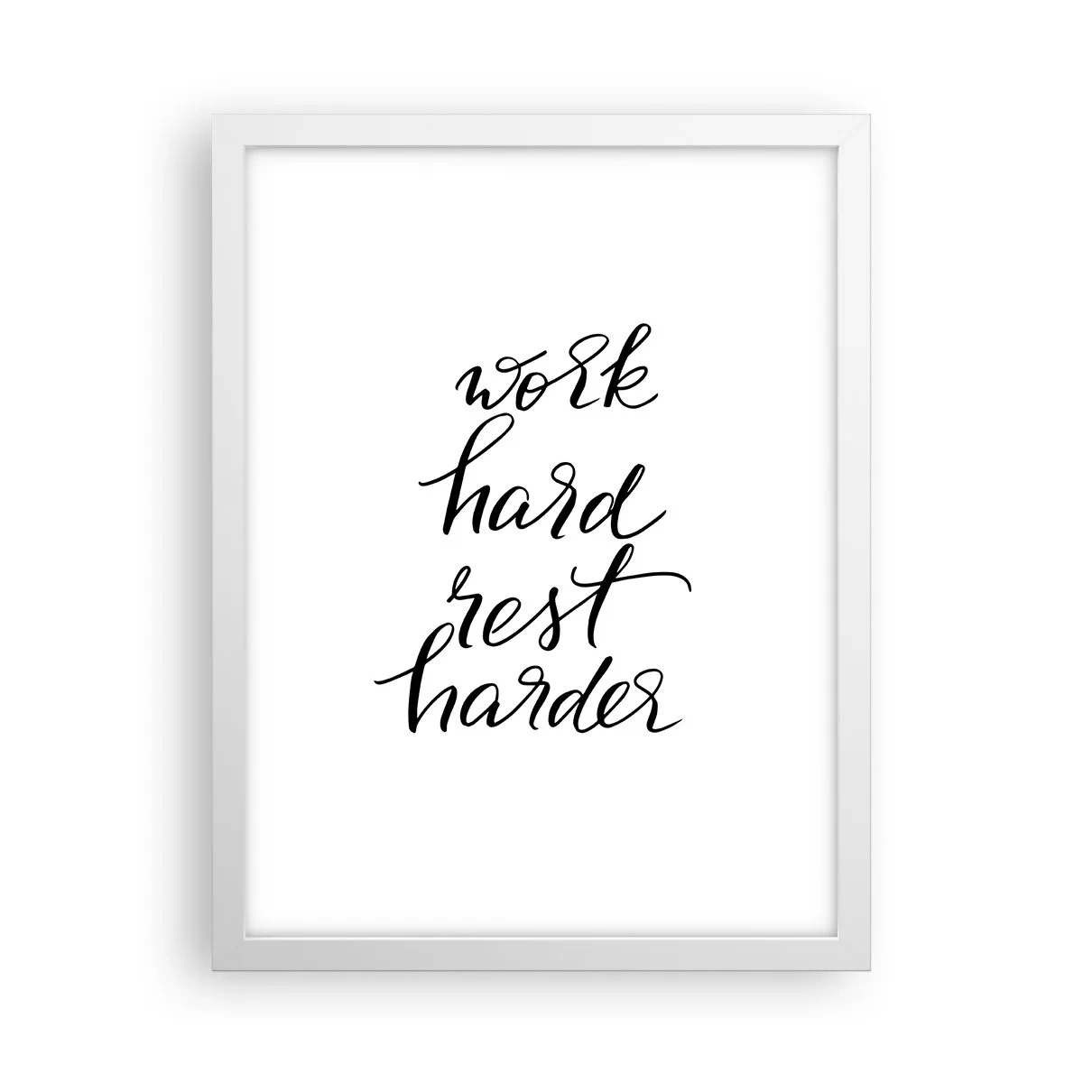 Pôster em moldura branca - Equilíbrio da vida - 30x40 cm