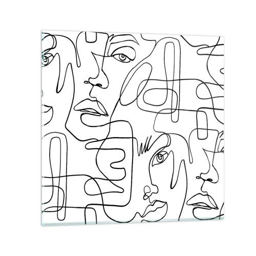 Quadro em vidro - Em emoções emaranhadas - 50x50 cm