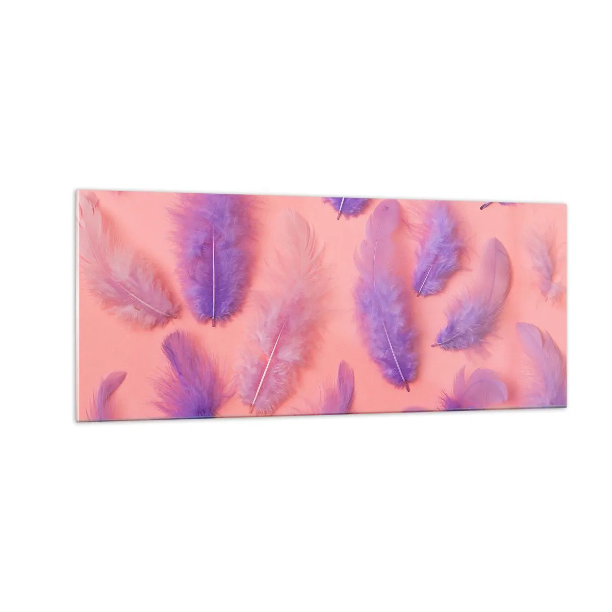 Quadro em vidro - Ave lilás do desejo - 100x40 cm