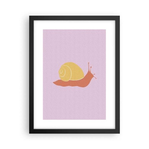 Pôster com moldura preta - Não há pressa - 30x40 cm