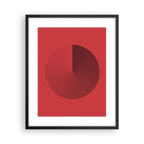 Pôster com moldura preta - Movimento circular - 40x50 cm