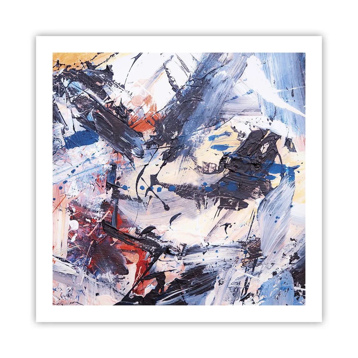 Pôster - Dança louca da abstração - 60x60 cm