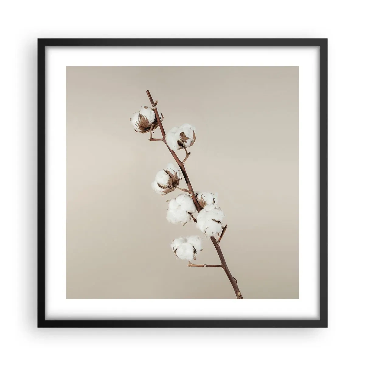 Pôster com moldura preta - Na fonte da suavidade - 50x50 cm