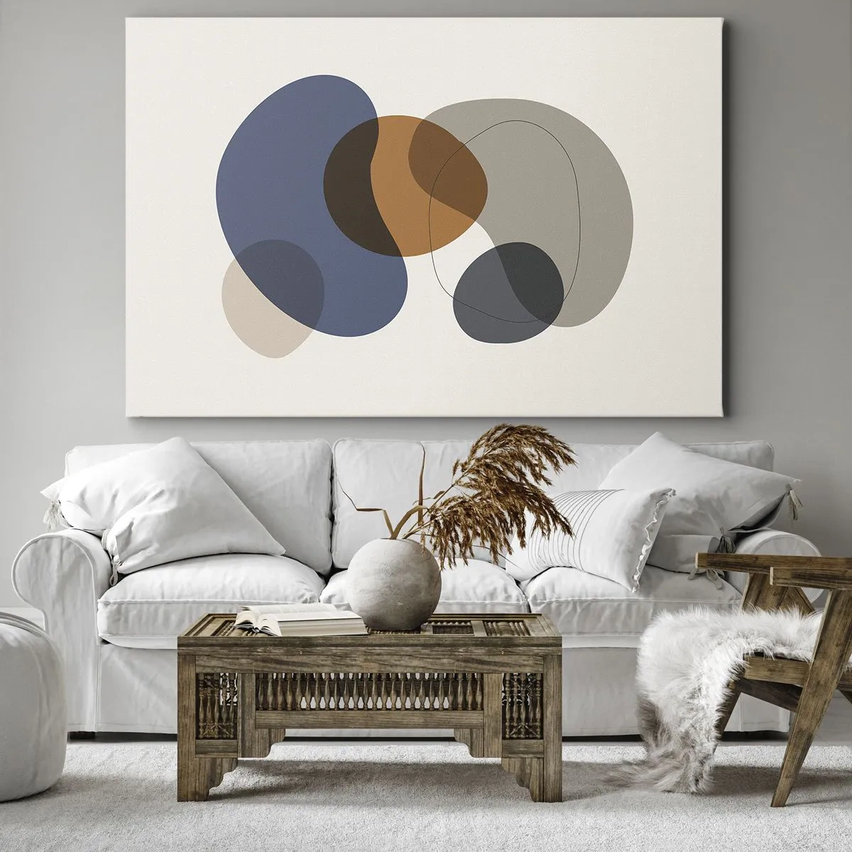 Quadro em tela - Gotas de cor - 100x70 cm