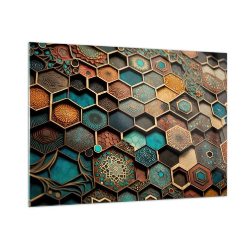 Quadro em vidro - Ornamentos árabes – variação - 100x70 cm